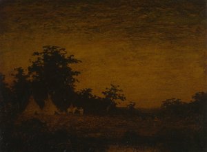 Indián tábor alkotó: Ralph Albert Blakelock