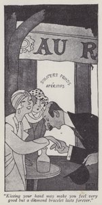 Illusztráció a Gentlemen Prefer Blondes számára, Anita Loos (litho) alkotó: Ralph Barton