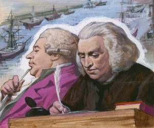 Dr. Johnson és Boswell a nyugati szigetekre tett utazásuk során alkotó: Ralph Bruce