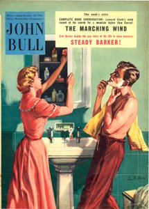 A "John Bull" 1955. októberi címlapja (színes litográfia) alkotó: Ralph Bruce