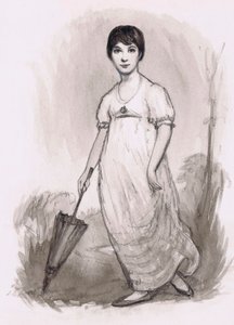 A fiatal Jane Austen (ceruza és akvarell) alkotó: Ralph Bruce