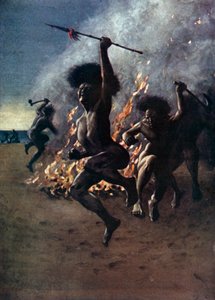 Illusztráció Robinson Crusoe-hoz, Daniel Defoe (színes litó)