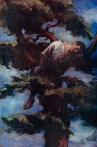 Illusztráció Robinson Crusoe-hoz, Daniel Defoe (színes litó)