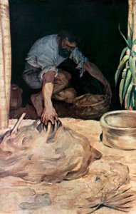 Illusztráció Robinson Crusoe-hoz, Daniel Defoe (színes litó)