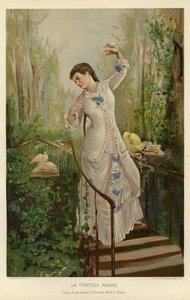 Az anya a teknősgalambokkal (chromolitho)
