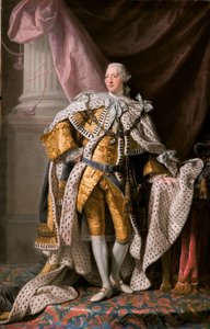 György, az Egyesült Királyság királyának portréja 1738-1820 koronázási ruhájában, 1770 körül alkotó: Ramsay