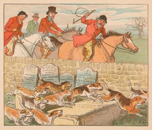 Ahogy a kopók megjelennek, c1883. alkotó: Randolph Caldecott