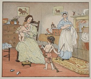 Viszlát, Baby Bunting, illusztráció a "Hey Diddle Diddle and Bye, Baby Bunting" című filmből, 1882
