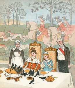 Négy és húsz feketerigó (színes litográfia) alkotó: Randolph Caldecott