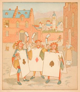 Kártyázó kürtfúvók, 1880. alkotó: Randolph Caldecott