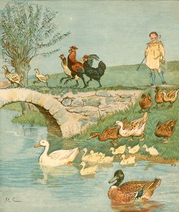 A Farmers Boy csirkékkel és kacsákkal, 1881.