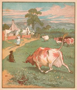 Ez a gyűrött szarvú tehén..., c1878. alkotó: Randolph Caldecott