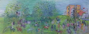 Ascot, 1930 körül (olaj, vászon) alkotó: Raoul Dufy