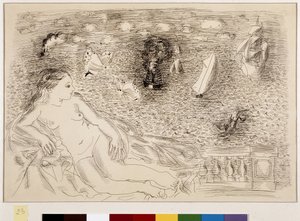 Femme nue devant la mer (olaj, vászon)