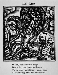 Az oroszlán - in "Le Bestiaire ou cortège d