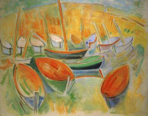 Hajók Martigues-ban alkotó: Raoul Dufy