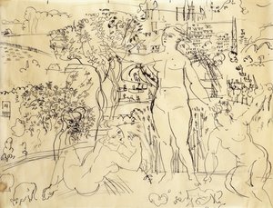 Tanulmány a Palais de Chaillot bárjához; Etude pour le Bar du Palais de Chaillot alkotó: Raoul Dufy