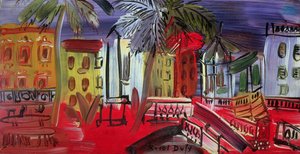 A téren álló zenekari bódé, Hyeres, 1938 körül (panel) alkotó: Raoul Dufy