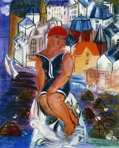 A kis fürdőző Saint-Adresse-ban; La Petite Baigneuse a Saint-Adresse alkotó: Raoul Dufy