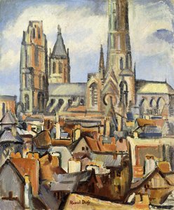A roueni háztetők; Les Toits de Rouen, 1902-03 körül (olaj, vászon) alkotó: Raoul Dufy