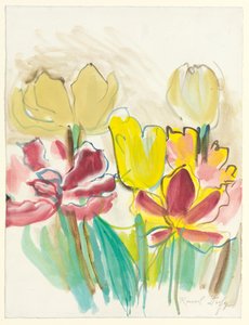 Tulipánok Colette herbáriumába, 1948 körül (gouache és akvarell, papír) alkotó: Raoul Dufy
