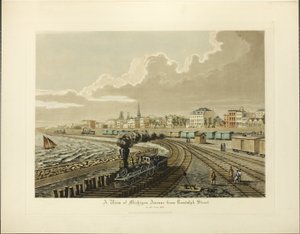 Kilátás a Michigan Avenue-ra a Randolph Street felől, 1865-ben