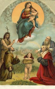 Folignói Madonna (kromolit) alkotó: Raphael (1483-1520) (after)