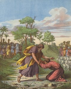 Jákob és Ézsau kibékülése (színes litó) alkotó: after Raphael