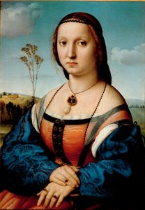 Maddalena Doni portréja Raffaello Sanzio dit Raphael (1483-1520) festménye 1506 V. 63x45 cm Firenze, Palazzo Pitti, Galleria Palatina alkotó: Raphael