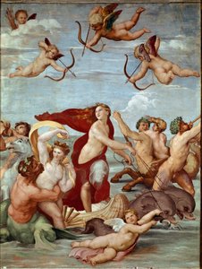 Galatee diadala, Raphael freskója (Raffaello Sanzio 1483-1520). 1511 (friss) alkotó: Raphael
