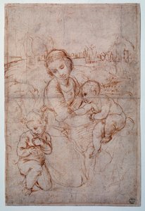 Esterházy herceg Szűza Tanulmány - Rajz, 1507-1508 körül alkotó: Raphael