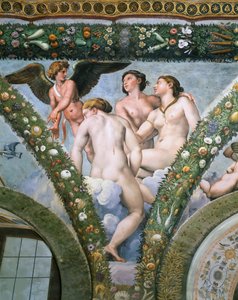 Ámor és a három grácia, 1517-1518. alkotó: Raphael