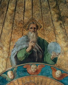 Vita. Részlet: Atyaisten. Freskó a Stanza della Segnaturában, kb. 1510-1511. alkotó: Raphael