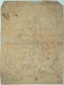 Szent Család Szent Erzsébettel és a csecsemő Keresztelő Jánossal alkotó: Raphael