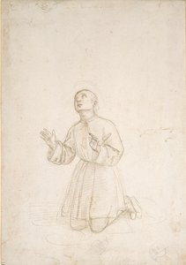 Fiatal térdelő alakja, c1503 alkotó: Raphael