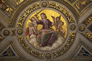 Lady Justice Fresh a Stanza della Segnaturában alkotó: Raffaello Sanzio Raphael