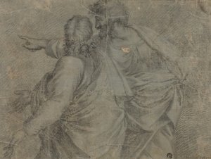 Két férfi beszélget és intett alkotó: Raphael