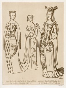 Anne Dauphine, Forez grófnője és Nedouchel hölgye, 1370-80. Jacqueline de Lagrange, Jean de Montagu francia mester felesége, 1409. alkotó: Raphael Jacquemin