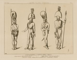 Orosz gránátosok és tisztek, 1801 alkotó: Raphael Jacquemin