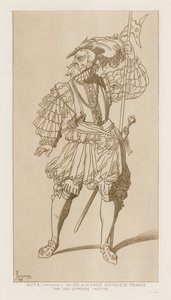Svájci katona a la garde des rois de France-ban. A 16. század második fele. Egy kiadatlan verriere után. alkotó: Raphael Jacquemin