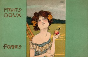 Almaszedés, 1900 körül (illusztráció) alkotó: Raphael Kirchner