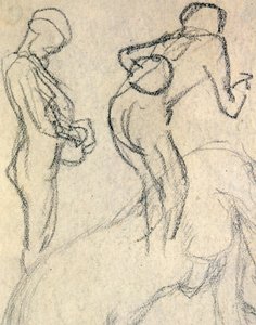 Akt tanulmány, c. 1905 (rajz) alkotó: Raphael Kirchner