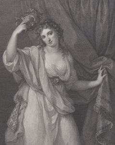 Lady Hamilton, mint a komikus múzsa, Thalia, 1791. alkotó: Raphael Morghen