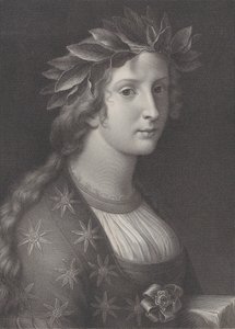 Költészet, babérkoronás nő, 1827