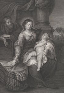 A Szent Család, a Szűzanya ölében alvó Krisztus-gyermekkel kb. 1778-86 alkotó: Raphael Morghen
