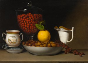 Csendélet – eper, dió stb., 1822.