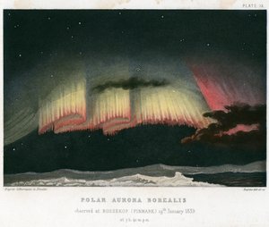 Aurora Borealis vagy Northern Lights, 1839-es függöny. [1872] alkotó: Rapine