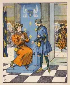 Conversation Secrete De Jeanne Avec Charles VII (színes litográfia)