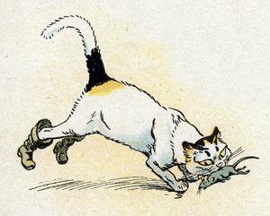"Le Chat Botte" illusztráció Charles Perrault meséihez (illusztráció) 1920 körül