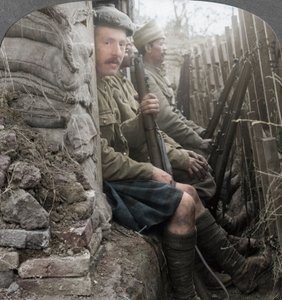Indiai katonák a lövészárokban, I. világháború, 1914-1918